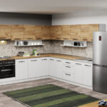 Mobila Bucatarie colt C19 Oakwhite 260x280 cm