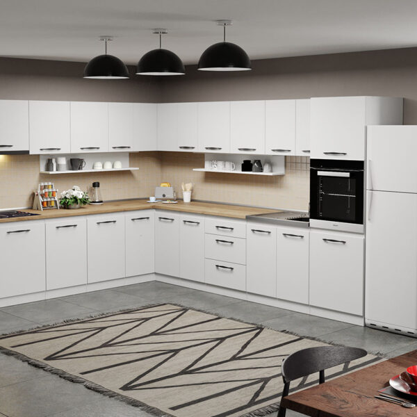 Mobila Bucatarie colt C21 Ivory 260x340 cm