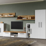 Set Mobila Living Bliss Alb/Stejar Auriu C03
