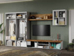 Set Mobila Living Bliss Alb/Stejar Auriu C07 - imagine 2