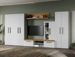 Set Mobila Living Bliss Alb/Stejar Auriu C08