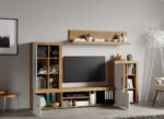 Set Mobila Living Golden Oak Alb / Stejar Auriu C04 - imagine 2