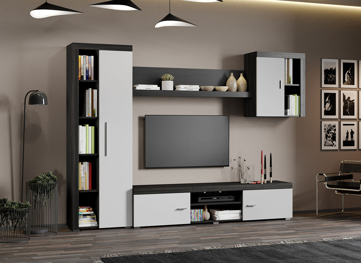 Set Mobila Living Monocrom Alb / Ferrara C10 Set Mobila Living Monocrom Alb / Ferrara C10