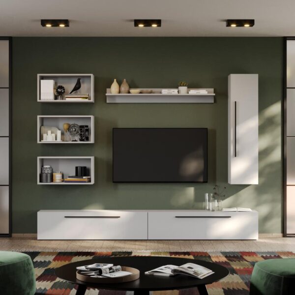 Set Mobila Living Tapo Alb C15