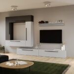 Set Mobila Living Tapo Antracit/Alb C17