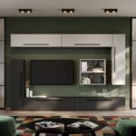 Set Mobila Living Tapo Antracit/Alb C28