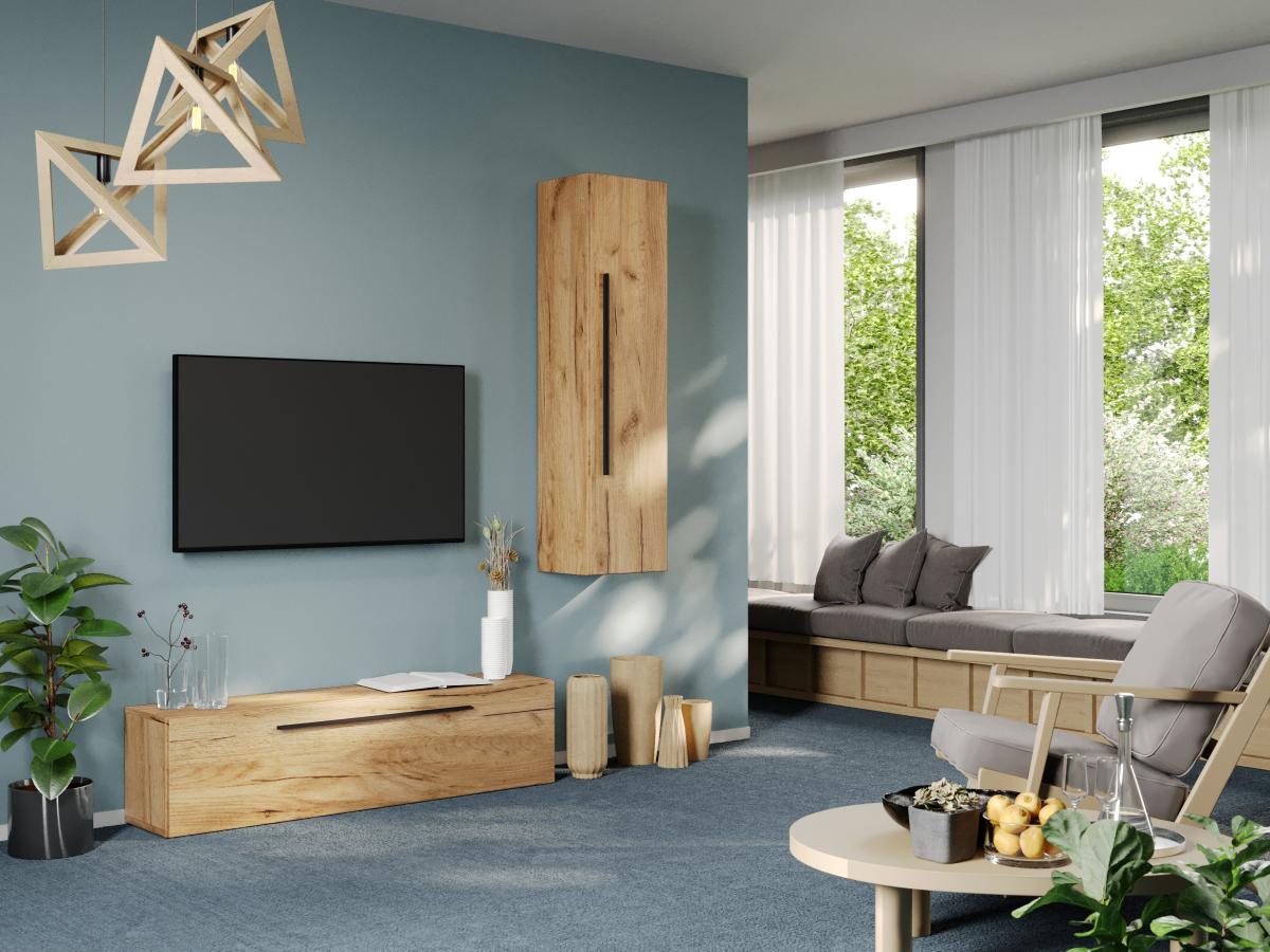 Set Mobila Living Tapo Stejar Auriu C04