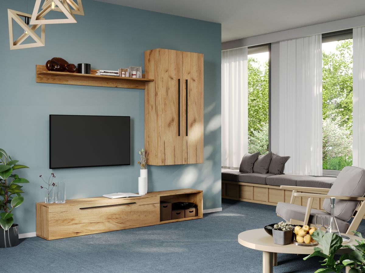 Set Mobila Living Tapo Stejar Auriu C18