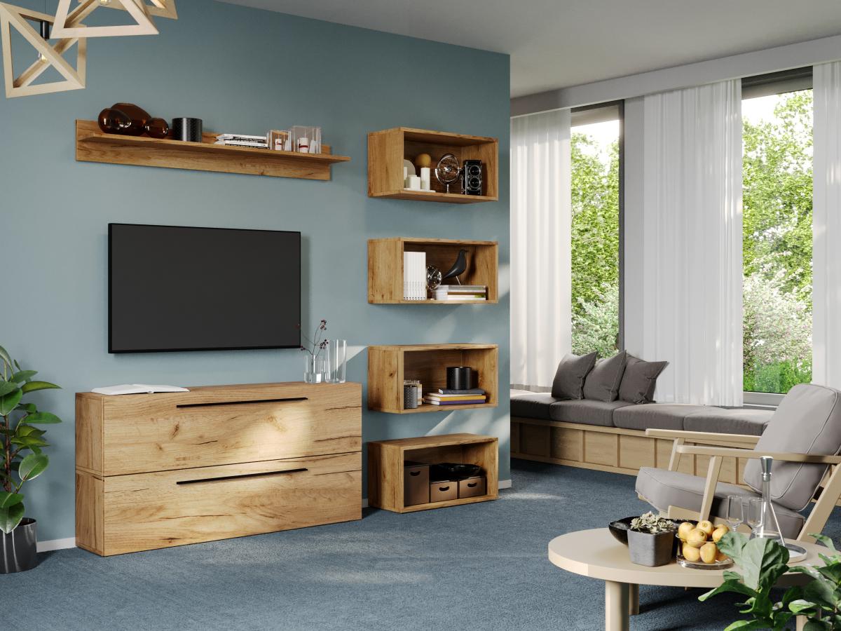 Set Mobila Living Tapo Stejar Auriu C25