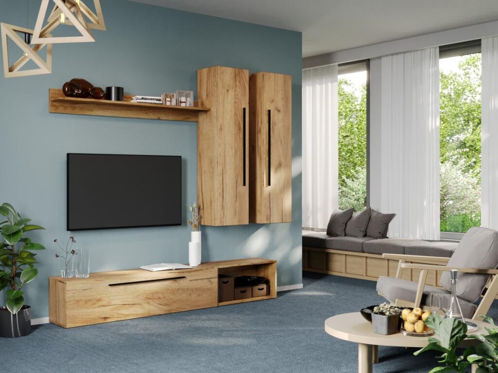 Set Mobila Living Tapo Stejar Auriu C29