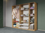 Set dormitor complet Alb/Stejar Adapto C11 - imagine 3