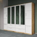 Dulap dormitor Alb+Stejar Adapto C13