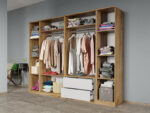 Set dormitor 4 piese Gri/Stejar Adapto C18 - imagine 4