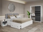 Set dormitor 4 piese Ruben Antracit cu oglinda C31