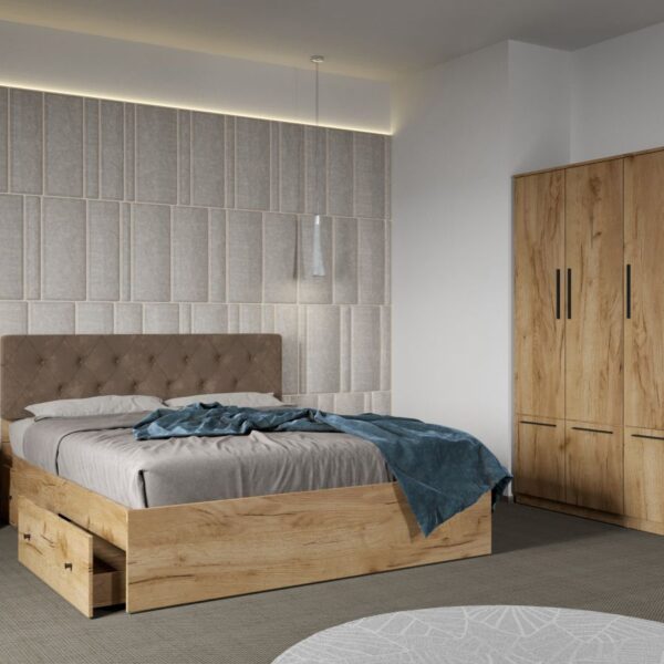 Set dormitor 4 piese Stejar Levi C02