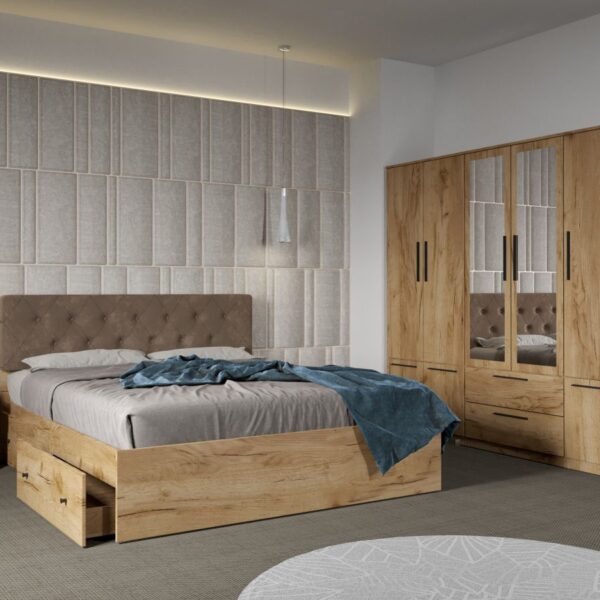 Set dormitor 4 piese Stejar Levi C12