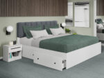 Set dormitor 4 piese Odin Alb cu oglinda C35 - imagine 7
