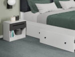 Set dormitor 4 piese Odin Alb/Antracit C36 - imagine 8