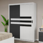 Dulap dormitor 138 Ruben Antracit/Alb