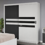 Dulap dormitor 184 Ruben Antracit/Alb