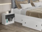 Set dormitor 4 piese Ruben Antracit cu oglinda C31 - imagine 8