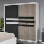 Dulap dormitor 184 Ruben Antracit/San Remo