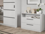 Set dormitor Zeno Alb cu oglinda C06 - imagine 8