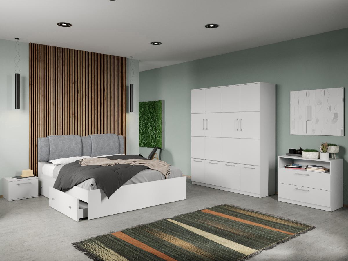 Set dormitor complet Alb Adapto C05