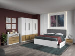 Set dormitor complet Alb/Stejar Eclipse C09