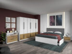 Set dormitor complet Alb/Stejar Eclipse C13
