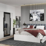 Set mobila dormitor 4 piese Alb Nude C04