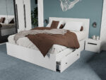 Set mobila dormitor complet Alb Nude C10 - imagine 5