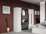 Set mobila dormitor 4 piese Alb Nude C16 - imagine 2