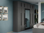 Set mobila dormitor 4 piese Gri Antracit Stone C11 - imagine 2