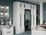 Set mobila dormitor complet Alb Nude C09 - imagine 2