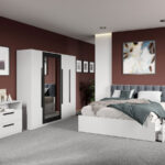 Set mobila dormitor complet Alb Nude C14
