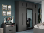 Set mobila dormitor complet Gri Antracit Stone C09 - imagine 2