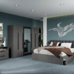 Set mobila dormitor complet Gri Antracit Stone C10