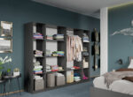Set mobila dormitor complet Gri Antracit Stone C10 - imagine 4