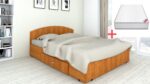 Set pat Mijloc 160 si Saltea MR Poket Cires