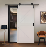 Usa glisanta din MDF laminat design BD52K alb 870/2130 mm - imagine 3