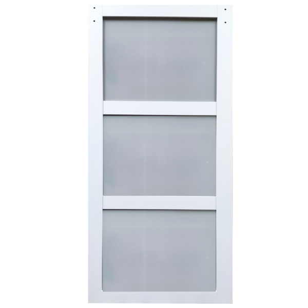 Usa glisanta din MDF laminat design BD61-3L alb 870/2130 mm