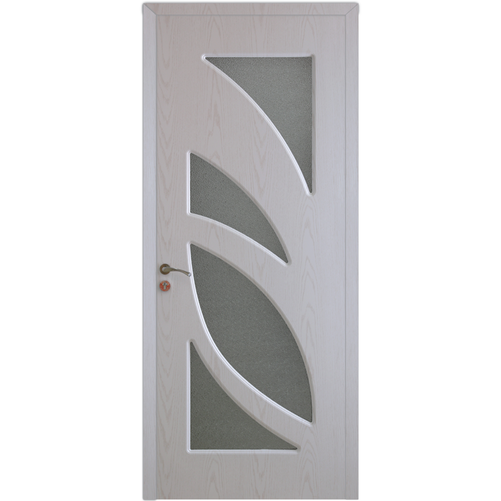 Usa lemn interior Modern cu geam RA-104 2000/800 Stejar Alb