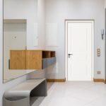 Usa lemn interior SY-2102 feronerie neagra dreptunghiulara 2000/600 mm Alb - imagine 2