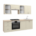 Bucatarie Delia sonoma 2 m cu usi din MDF crem