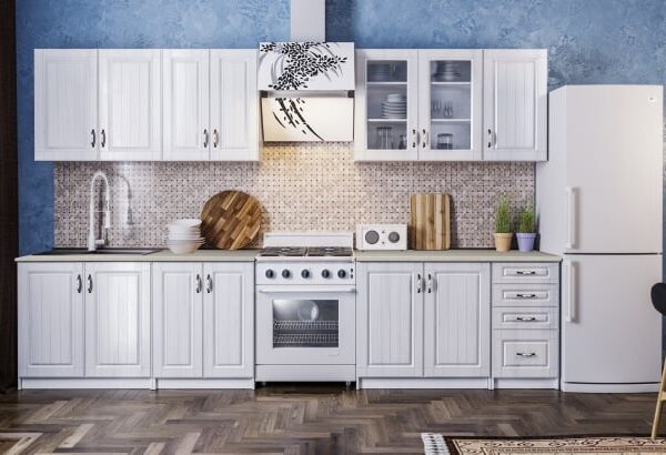 Bucatarie Provence MDF 2.6m Alb Fibrat