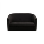 Canapea fixa Fretta tesatura Black 2 locuri