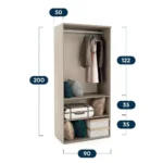 Oferta Dormitor pe colt cu saltea inclusa AMBRO 10, Oak, Antracit - imagine 9
