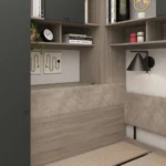 Oferta Dormitor pe colt cu saltea inclusa AMBRO 10, Oak, Antracit - imagine 4
