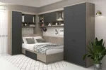 Oferta Dormitor pe colt cu saltea inclusa AMBRO 10, Oak, Antracit - imagine 6